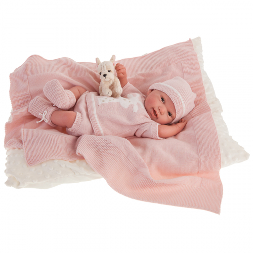 8121 Кукла Реборн младенец Татьяна в розовом 40см