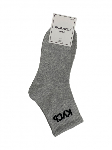 Молодёжные носки с надписью, цвет серый