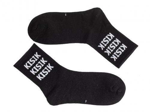 Женские носки с надписью, цвет чёрный