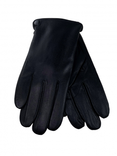 Мужские перчатки из натуральной кожи, цвет чёрный