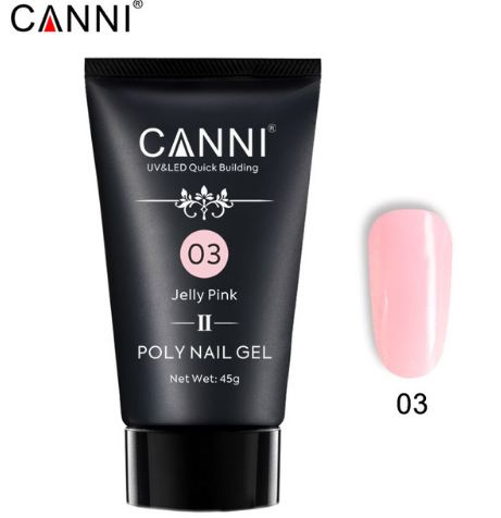 Полигель Canni Quick Building розовое желе №03, 45г