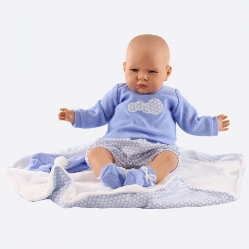 5 шт. доступно/ 1954B_S20 Кукла Эдурне в голубом, озвученная (детский лепет), 52 см