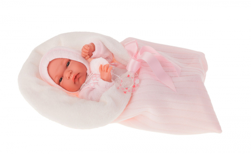 1 шт. доступно/ 6024P_S20 кукла-младенец Эльза в розовом, 33 см