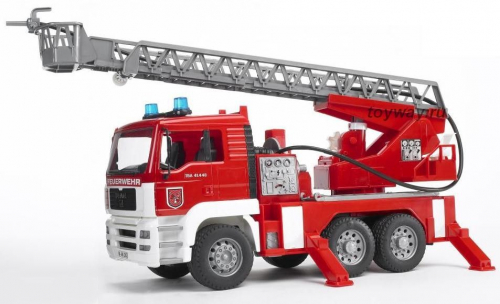 4 шт. доступно к заказу/Пожарная машина MAN с лестницей и помпой с модулем со световыми и звуковыми эффектами