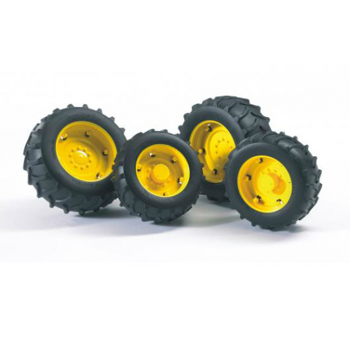 17 шт. доступно к заказу/Аксессуары A: Шины для системы сдвоенных колёс с жёлт, дисками 4шт. (d задн 10,4см, d передн 8,5)
