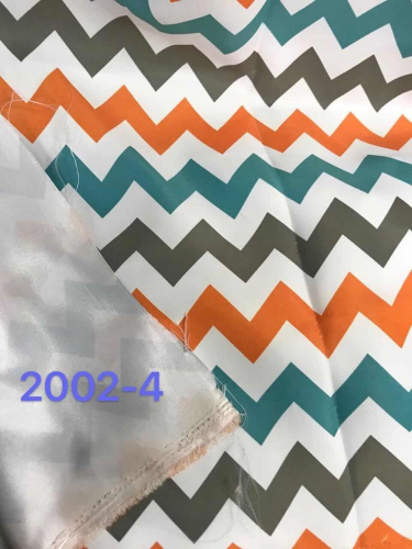Димаут печать 2002 зигзаг №4 оранжевый-бирюзовый 280 см
