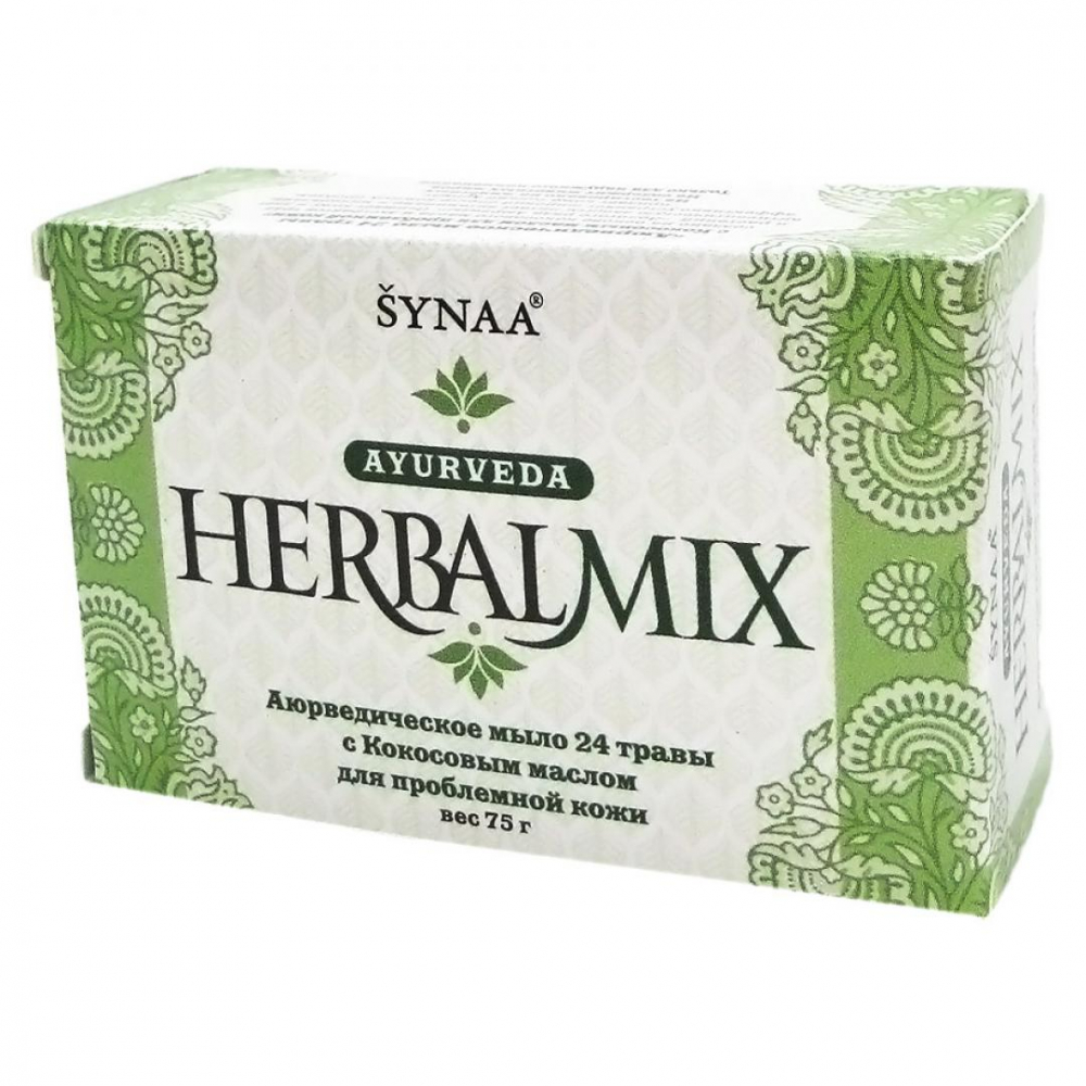 AASHA HERBALS HerbalMix soap with coconut oil Мыло травы с кокосовым маслом 75г