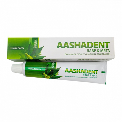 AASHA HERBALS Toothpaste Laurel and Mint Зубная паста Лавр и Мята 100мл