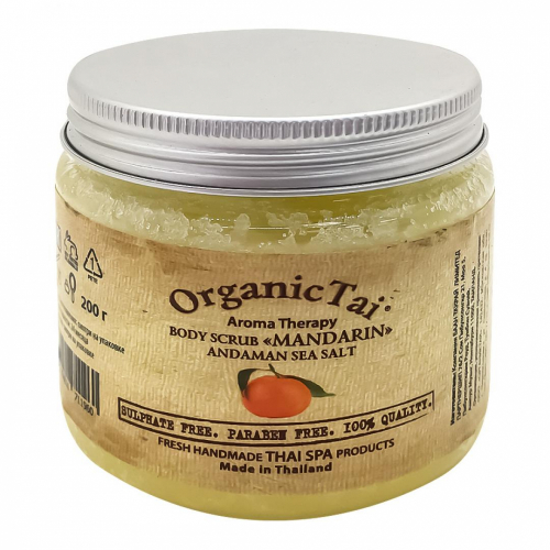ORGANIC TAI Mandarin&Andaman sea salt Body Scrub Скраб для тела с солью Андаманского моря и Мандарином 200г