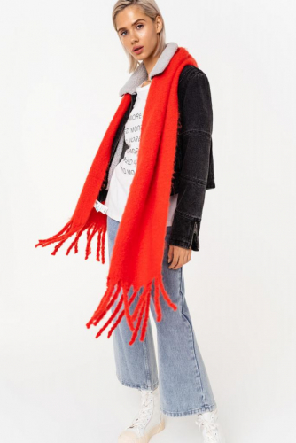 2046015014 шарф женский коралловый
