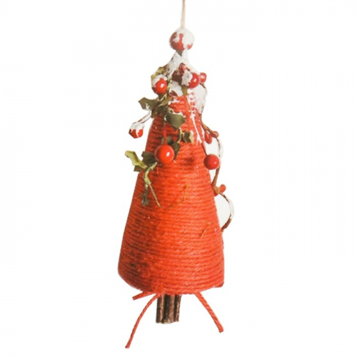 Набор для творчества - создай ёлочное украшение «Ёлочка с ягодками», цвет красный