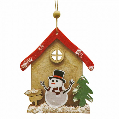 Набор для творчества - создай ёлочное украшение «Дом снеговичка»