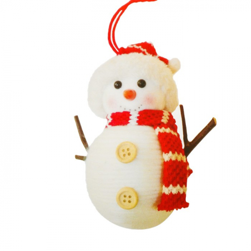 Набор для творчества - создай ёлочное украшение «Снеговичок с пуговками»