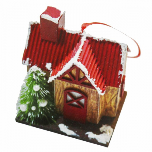 Набор для творчества - создай ёлочное украшение «Дом с красной крышей»