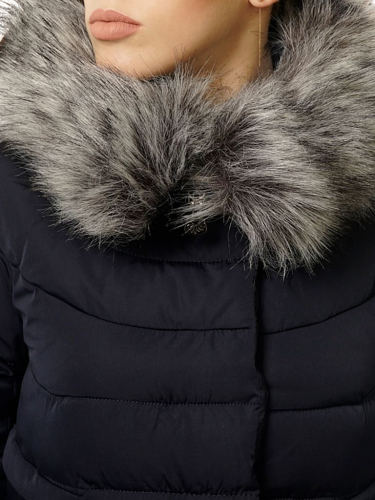6532 Пальто зимнее с мехом FOXQUEEN (холлофайбер) размер 42