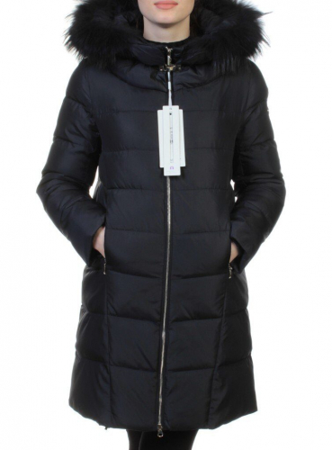 9072 Пальто зимнее женское с мехом (холлофайбер, натуральный мех енота) размер 42
