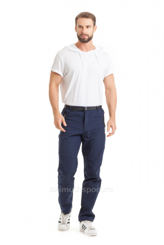 Мужские брюки-виндстопперы на флисе Azimuth А 66 (БР) Темно-синий