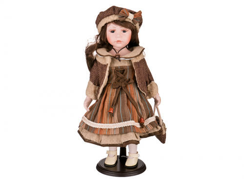 RF-Collection. Фарфоровая кукла на дерев.стойке арт.121063 (42 см.)