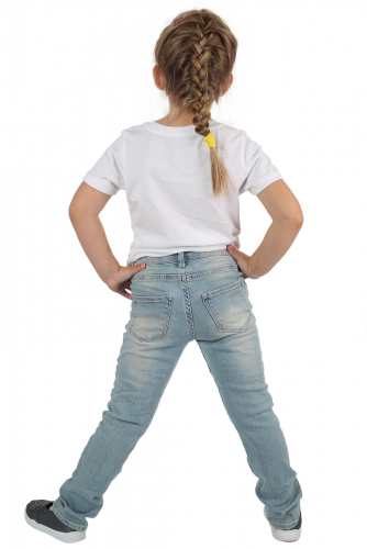 Стильные детские джинсы для девочек – нежная расцветка, комфортная посадка №516