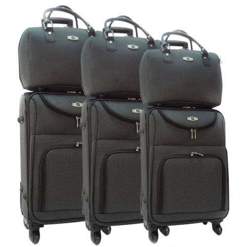 Комплект чемоданов Borgo Antico. 6088 grey. 4 съёмных колеса.