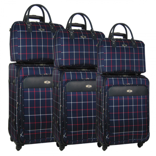 Комплект чемоданов Borgo Antico. 6093 navy komplekt. 4 съёмных колеса.