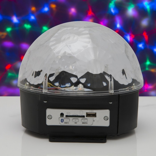 Световой прибор Радужный шар, диаметр 17,5 см, с музыкой, Bluetooth, V220