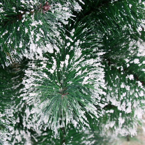 Кедр зеленый снег 150 см, d нижнего яруса 85 см, d иголок 10 см, 152 ветки, металл подставка