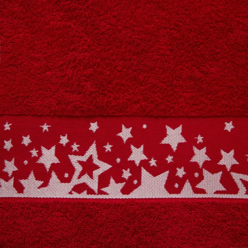 Полотенце махровое LoveLife «Звёзды», 70х130 см, цвет красный