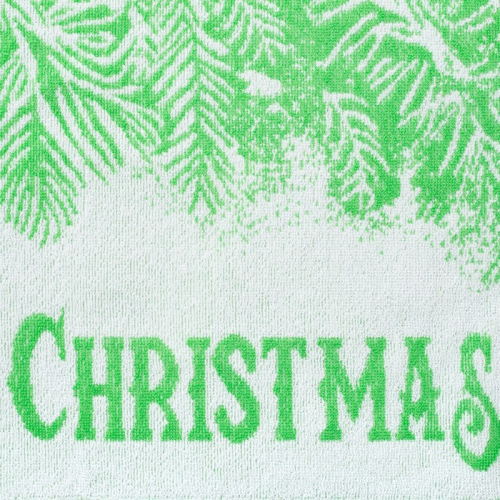 Полотенце махровое Privilea 19C4 Merry Christmas1 50х30 см, зеленый, хлопок 100%