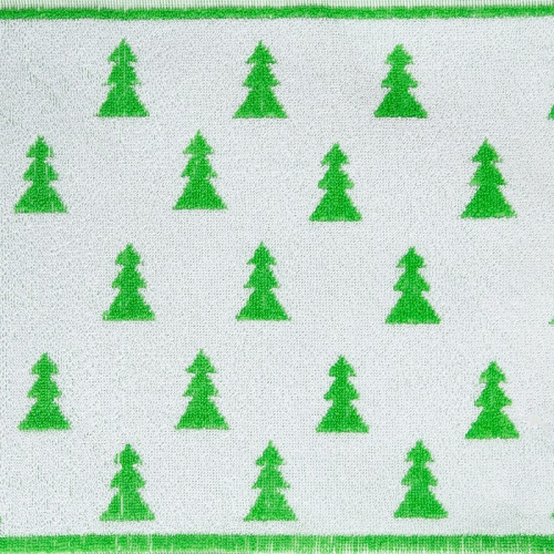 Полотенце махровое Privilea, арт. 19С4 рисунок  Ёлочки 2, цвет зеленый, размер  50х30, 100%   448839