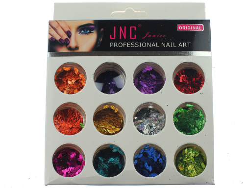 JNC, лепестки разноцветные, набор 12 шт.