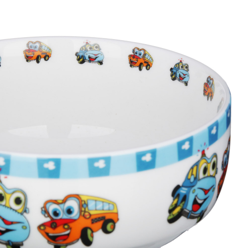 Набор детской посуды: тарелка 18 см, суповая тарелка 12, 5х5, 5 см, кружка 215 мл, костяной фарфор MIL