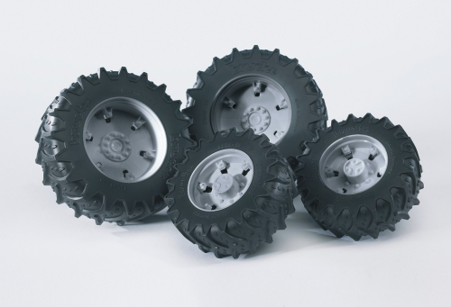 Аксессуары K: Шины для системы сдвоенных колёс с серыми дисками 4шт. (d задн 12,5см, d передн 9,8см)