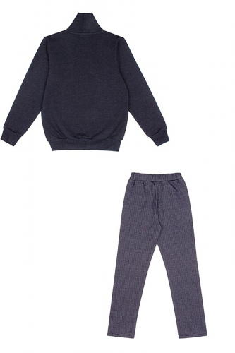 Комплект (пуловер+брюки) #254781Твид синий+темно-синий99