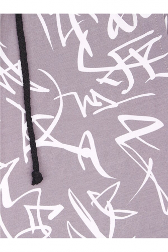 Шорты #228295Белые граффити на сером
