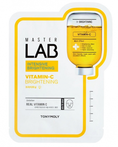  Тканевая маска для лица с витамином С MASTER LAB REAL VITAMIN C 1шт