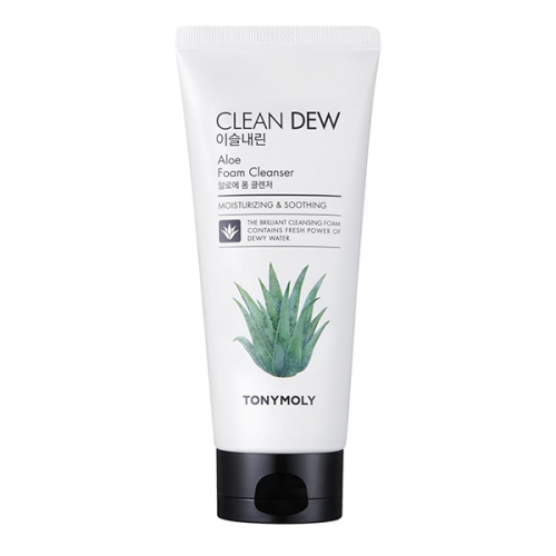 Очищающая пенка для умывания с экстрактом алоэ вера CLEAN DEW Aloe Foam Cleanser 180мл