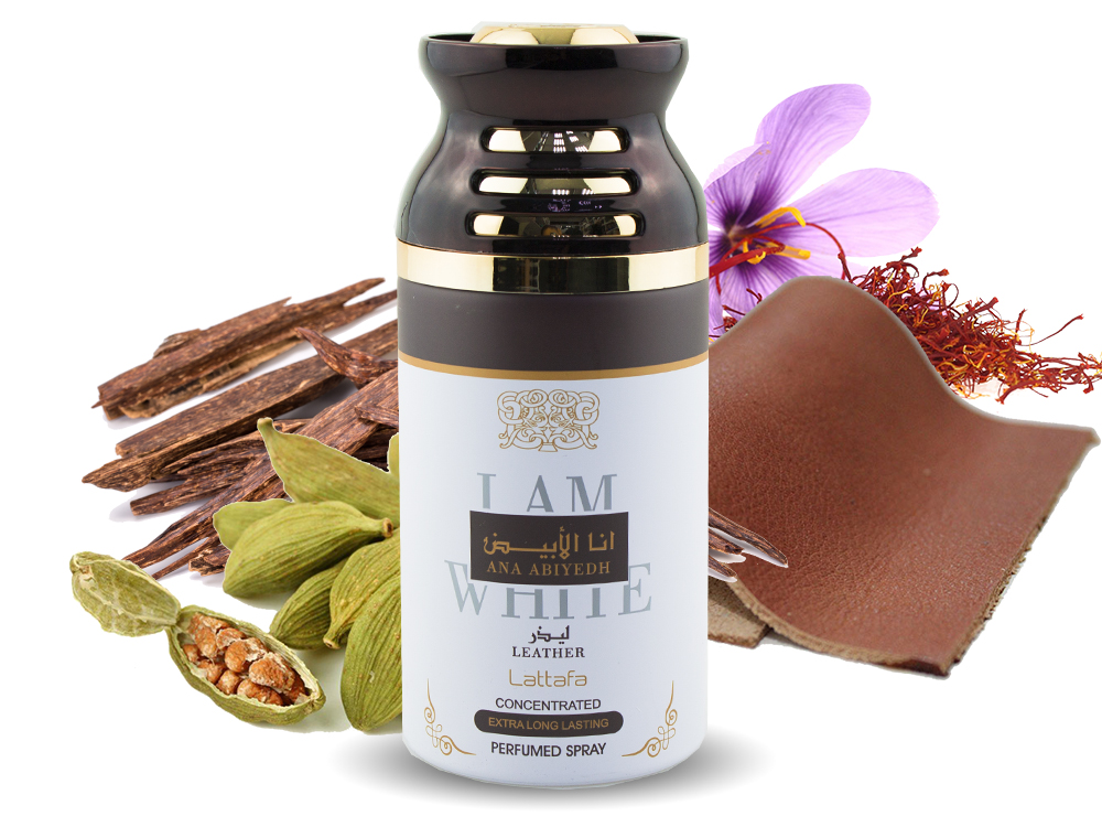 Спрей-парфюм для мужчин Lattafa I am White Ana Abiyedh Leather, 250 ml