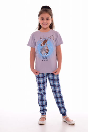 Пижама детская (серо-голубой)