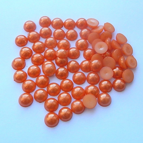 hm-1328. Полубусины, оранжевые, 10 шт., 5 руб/шт