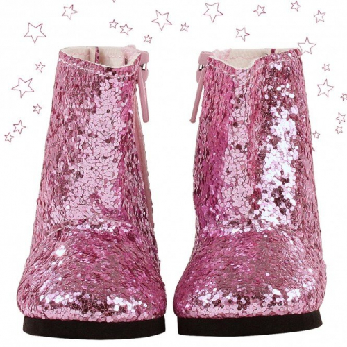 Обувь, сапоги с блестками розовые, 42-50 см