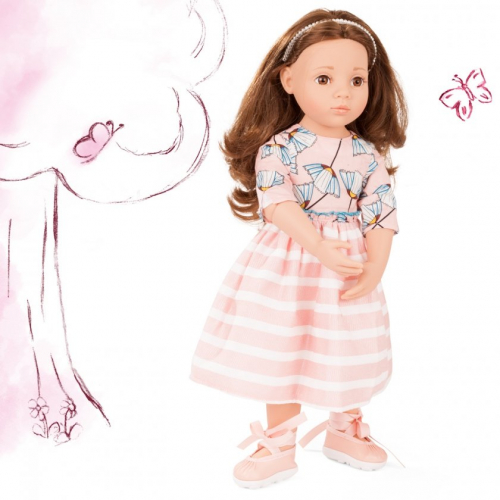 Кукла Софи, шатенка в летнем платье,50 см