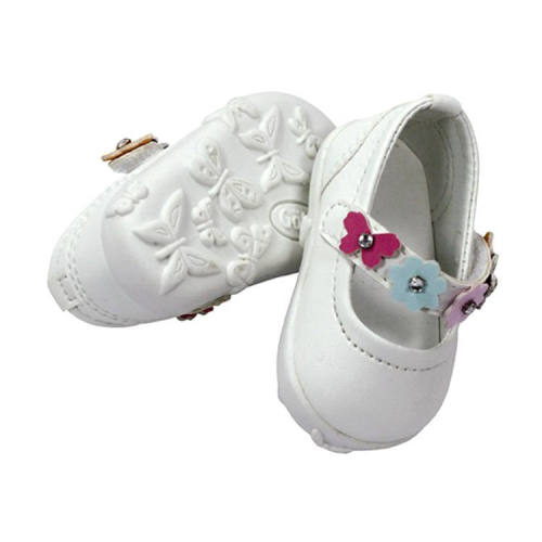 Обувь,туфли белые с цветочным ремешком, 42-50 см