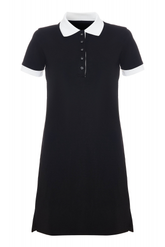 Платье поло женское (черный) w13440fs-bb201
