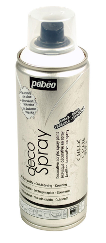 PEBEO Краска меловая смываемая на водной основе decoSpray (аэрозоль) 200 мл 094001 белый