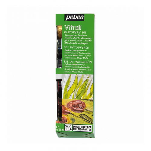 PEBEO Набор витражных красок Открытие Vitrail 6 цв. 20 мл 753402