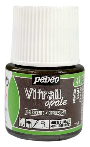 PEBEO Краска для стекла и металла Vitrail opale лаковая полупрозрачная 45 мл 050-047 олово