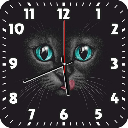 Часы Кошка с языком 1047