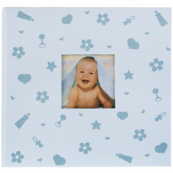 Фотоальбом Innova Baby Nursery 200 фото 10x15 кармашки memo Голубой Q418746M