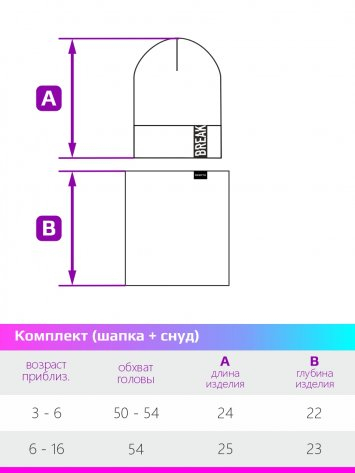 Комплект шапка и снуд 12л6321 индиго меланж